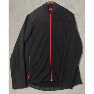 Icebreaker Merino Wool Stretch Full Zip Sweater Jacket Black Mens Size XL